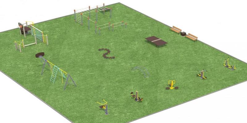 Дизайн проект спортплощадки разновозрастной  в Ульяновске