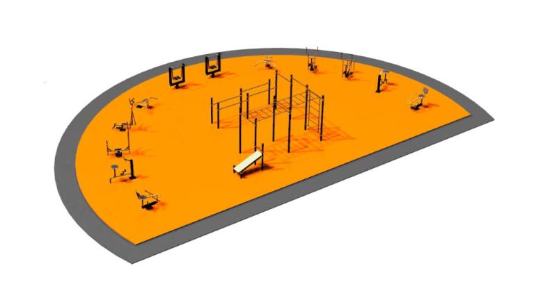 Дизайн проект спортплощадки Полукруглая в Ульяновске