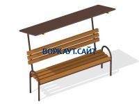 Лавочка под навесом МАФ 1607 в Ульяновске