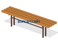 Лавочка без спинки МАФ 1601 в Ульяновске