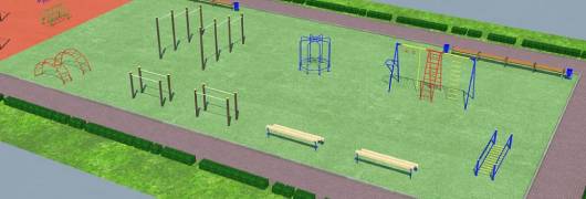 Проект детско-спортивной площадки для школы - детсада в Ульяновске