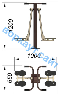 Уличный тренажер "Маятник" УТ 004 в Ульяновске