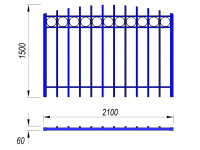 Ограждение спортивной площадки МАФ 5005 в Ульяновске