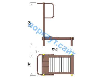 Уличный тренажер Беговая дорожка УТ 009 в Ульяновске