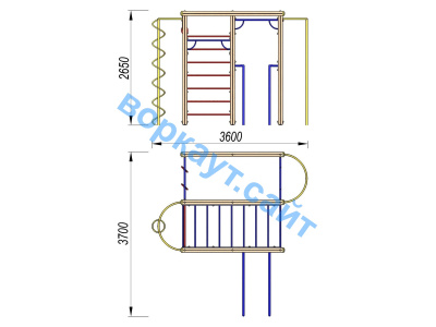 Детский спортивный комплекс Гимнастический ДСК 3107 в Ульяновске