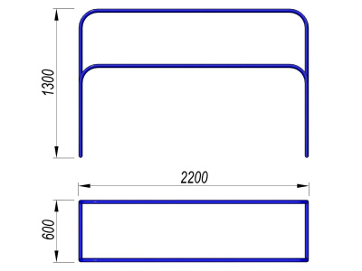 Брусья разновысокие МАФ 3531 в Ульяновске