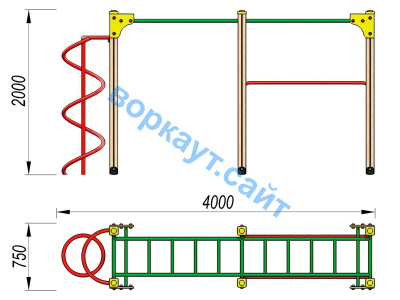 Детский спортивный комплекс ДСК 3104 в Ульяновске