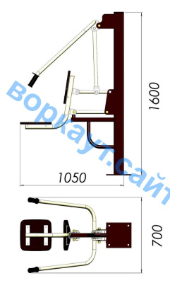 Уличный тренажер "Жим от груди" УТ 002 в Ульяновске
