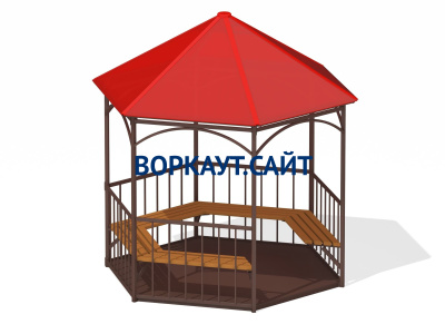 Беседка с лавками и полом МАФ 4122 в Ульяновске