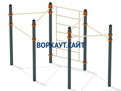 Воркаут турник разноуровневый с шведской стенкой ВС-25 в Ульяновске