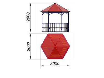 Беседка с лавками МАФ 4120 в Ульяновске